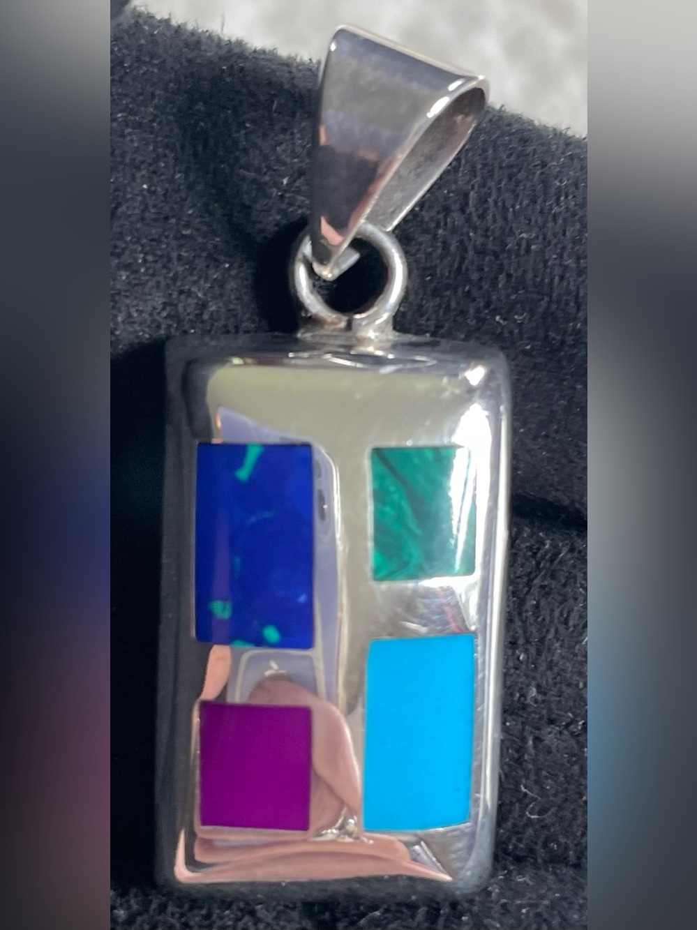Vintage Silpada Sterling Silver Rectangular Pendant
